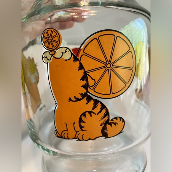 Vintage 1978 Anchor Hocking GARFIELD Jim Davis Juice Pitcher Carafe NO Lid - Picture 3 of 7